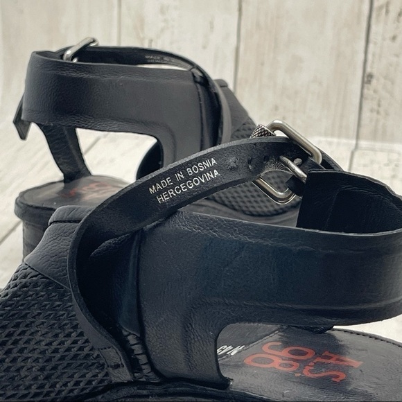 A.s.98 Keldon Sandal In Black Leather Size 6-6.5 - Picture 10 of 15